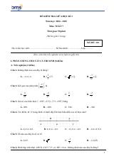 Đề thi Giữa kì 1 Toán 7 năm 2024-2025 trường THCS Ban Mai School (Hà Nội)